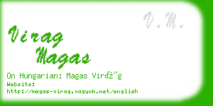 virag magas business card